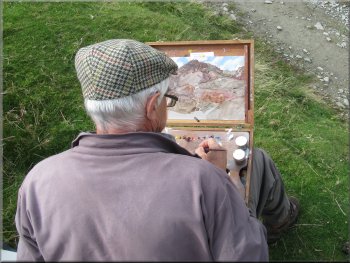Artist capturing the scene at Crowberry Haws