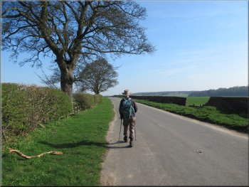 Following the bridleway northwards along the old road