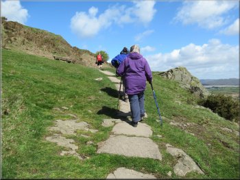 Following the path up Hoad Hill