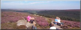 Drinks stop in the heather above Baysdale