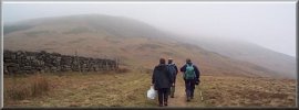 Approaching Cringle Moor in the mist