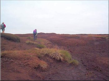 Crossing the peaty wastes of Kinder Scout
