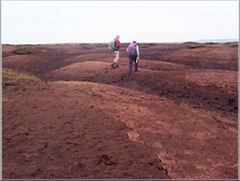 Crossing the peaty wastes of Kinder Scout
