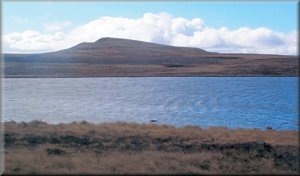 The summit of Whernside seen from the tarns