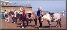 Pony rides on the sand at Filey