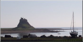 Lindisfarne Castle fron the Priory gardens