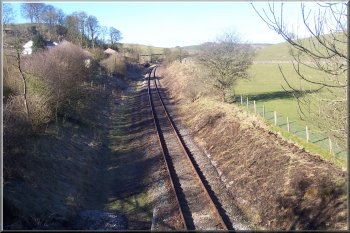 The Embsay steam railway track