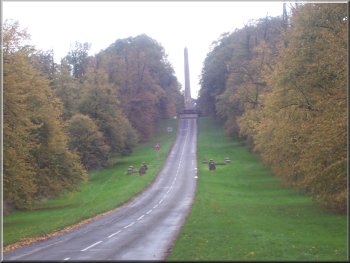 Looking down the avenue to the obilisk at Castle Howard