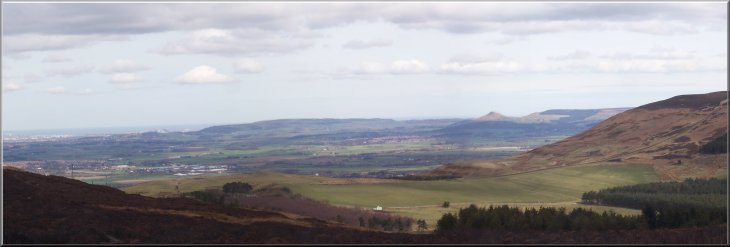 Roseberry Topping and Teesside from the gliding club access road