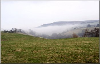 Mist creeping up Coverdale from the Ure