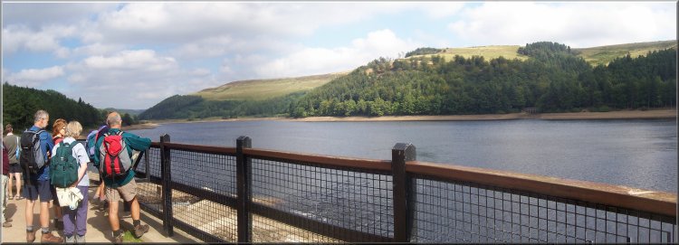 Looking up the Derwent reservoir from the view point at the dam