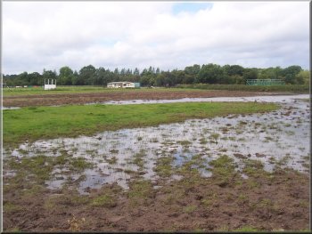 Waterlogged fields after the recent heavy rain 