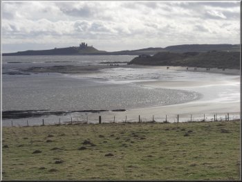 Looking back to Dunstanburgh Castle