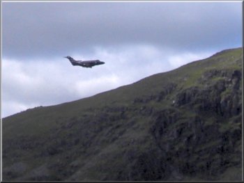 Military training flight skimming Kirkstone Pass