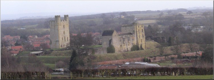 Helmsley Castle seen from the Cleveland Way