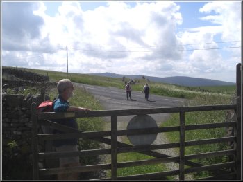 Crossing the B6265 1km south of the car park