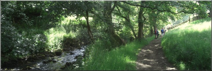 Path by the beck down to Parcevall Hall