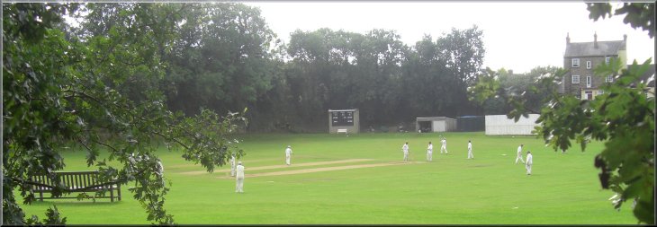 Local cricket match in progress as we approached the B6163 in Knaresborough