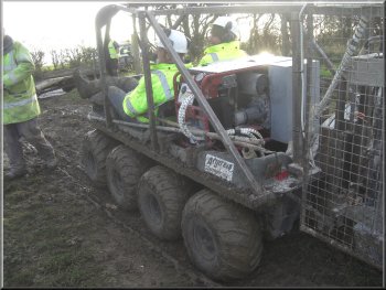 The survey team's off road vehicle