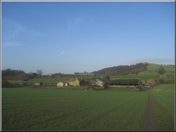 Path across the field to Hood Grange farm