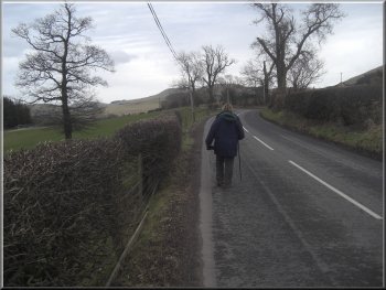 The road heading back to Town Yetholm