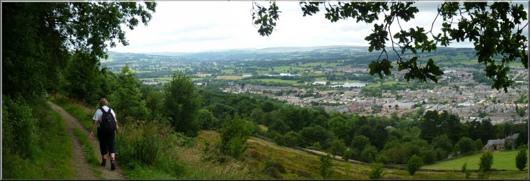 Looking over Otley and up Wharfedale from the Chevin woods