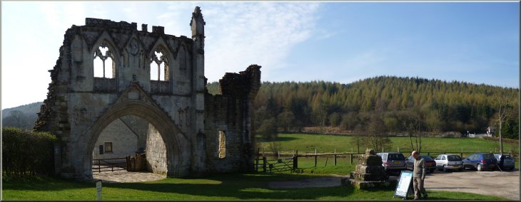Kirkham Abbey at the start of our walk