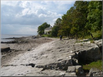 Path along the rocky shore