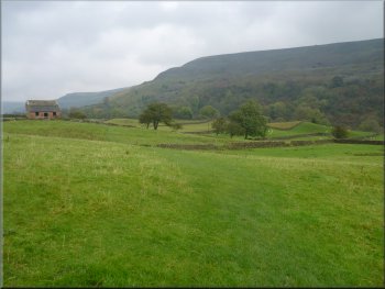 Looking up Arkengarthdale with Fremmington Edge on the right
