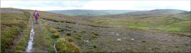 Our track across the moor from Fore Gill Gate