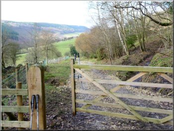 Gate above Hasty Bank Farm led to Howl Wood Farm access track
