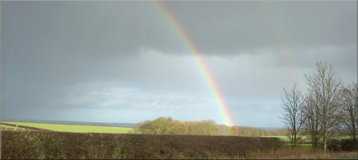 Double rainbow seen from A166