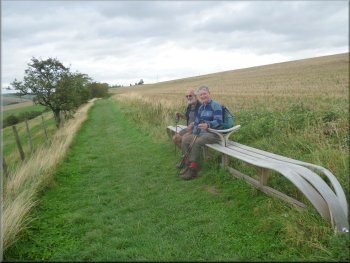 Poetic seat on the Wolds Way