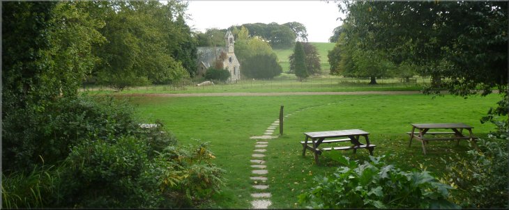 The chapel at Kilnwick Percy seen from the 'World Peace Cafe'