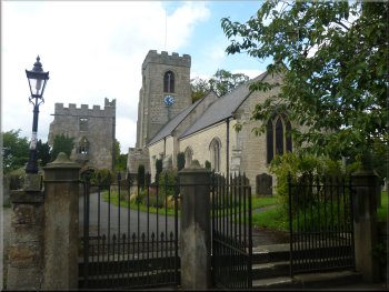 The Marmion Tower next to the church in West Tanfield
