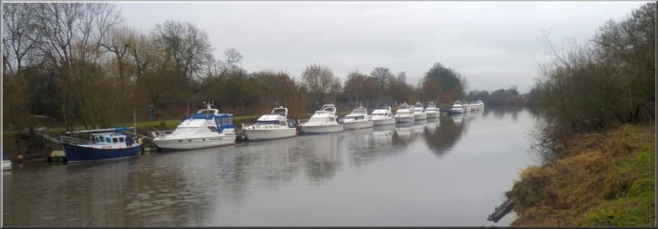 Moorings on the River Ouse upstream of Bishopthorpe