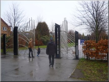 Entrance to Rowntree Park by the millennium bridge
