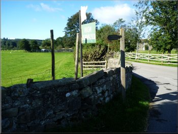 The stile out to the road (A6108)