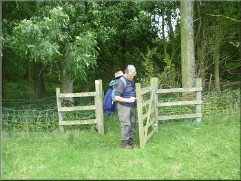 Gate into Ellington Firth wood