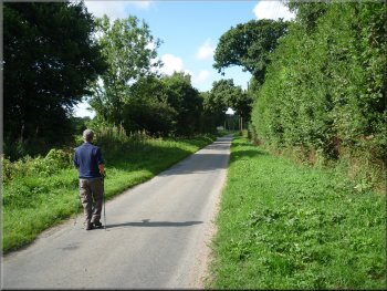 Walking along North Moor Lane