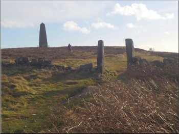 Approaching Captain Cook's Monument on Easby Moor