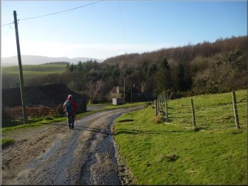 Heading down to Kildale along the lane from Bankside Farm