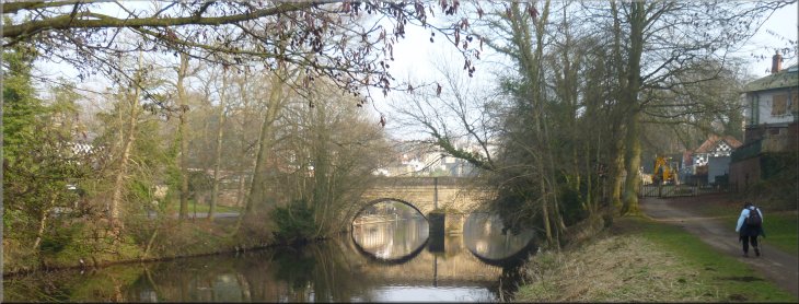 The A59 road bridge over the River Nidd as we approached the end of our walk 