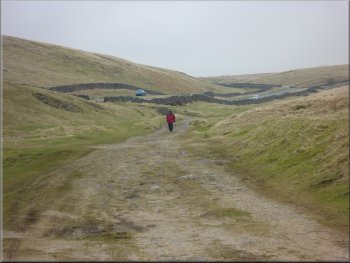 Starting to climb up the moor along the Black Hill Road