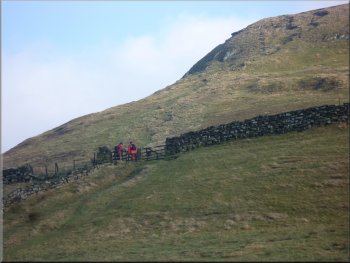 Walkers climbing up to Cold Moor along the Cleveland Way