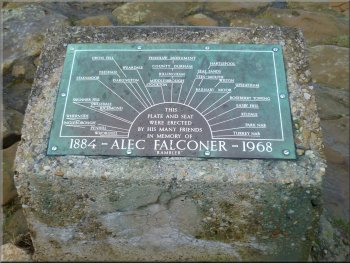 Alec Falconer memorial plaque