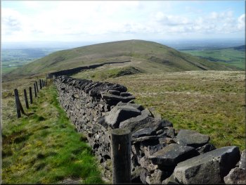 Looking back down the ridge to Parlick Pike