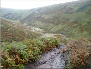 Looking back along the valley of Ogden Clough