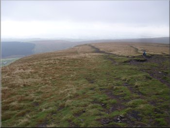 Path down from the top of Pendle Hill
