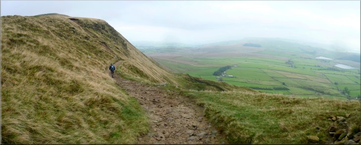 The path down from Pendle Hill